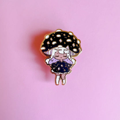 Mushroom Girl Enamel Pin