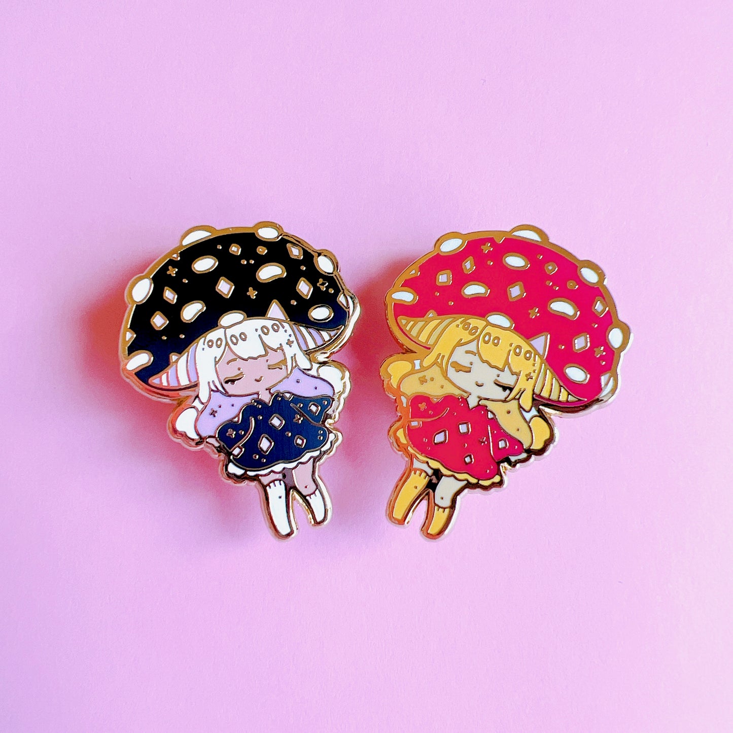 Mushroom Girl Enamel Pin