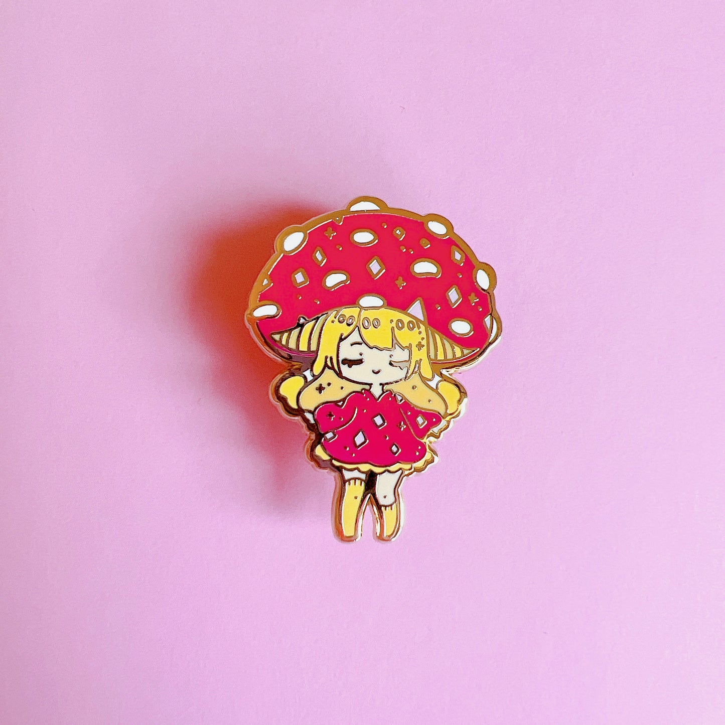 Mushroom Girl Enamel Pin