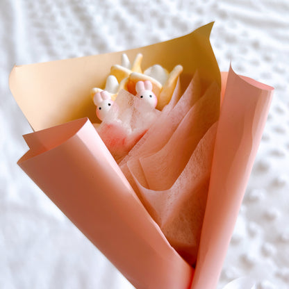 Tulip bunny clay bouquet (Regular)