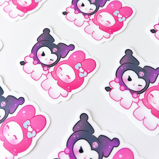 Kuromi x My Melody Vinyl Sticker