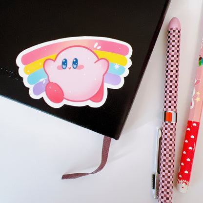 Rainbow Kirby Vinyl Sticker