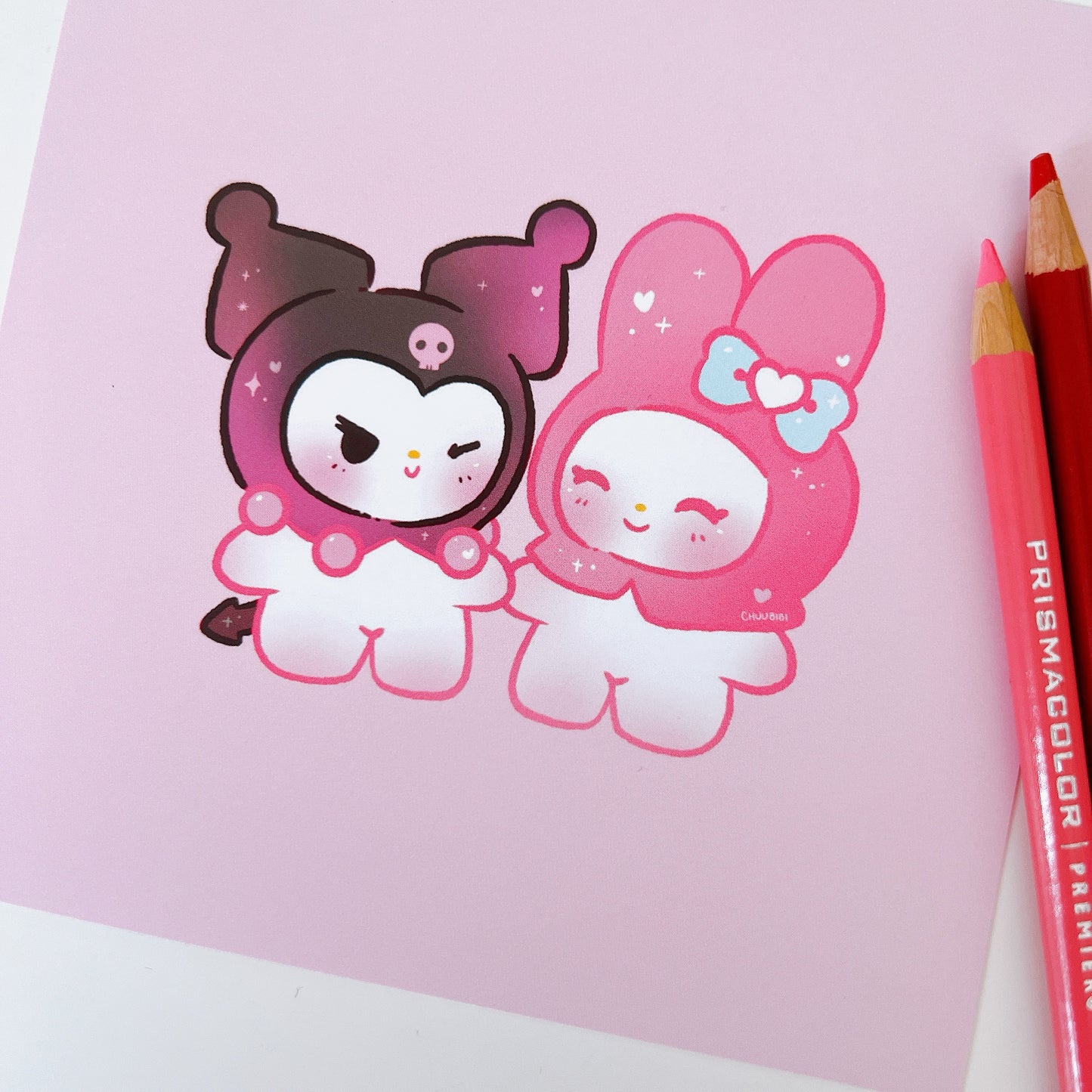 Kuromi x My Melody Art Print