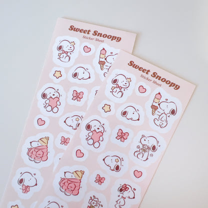 Sweet Snoopy Sticker Sheet