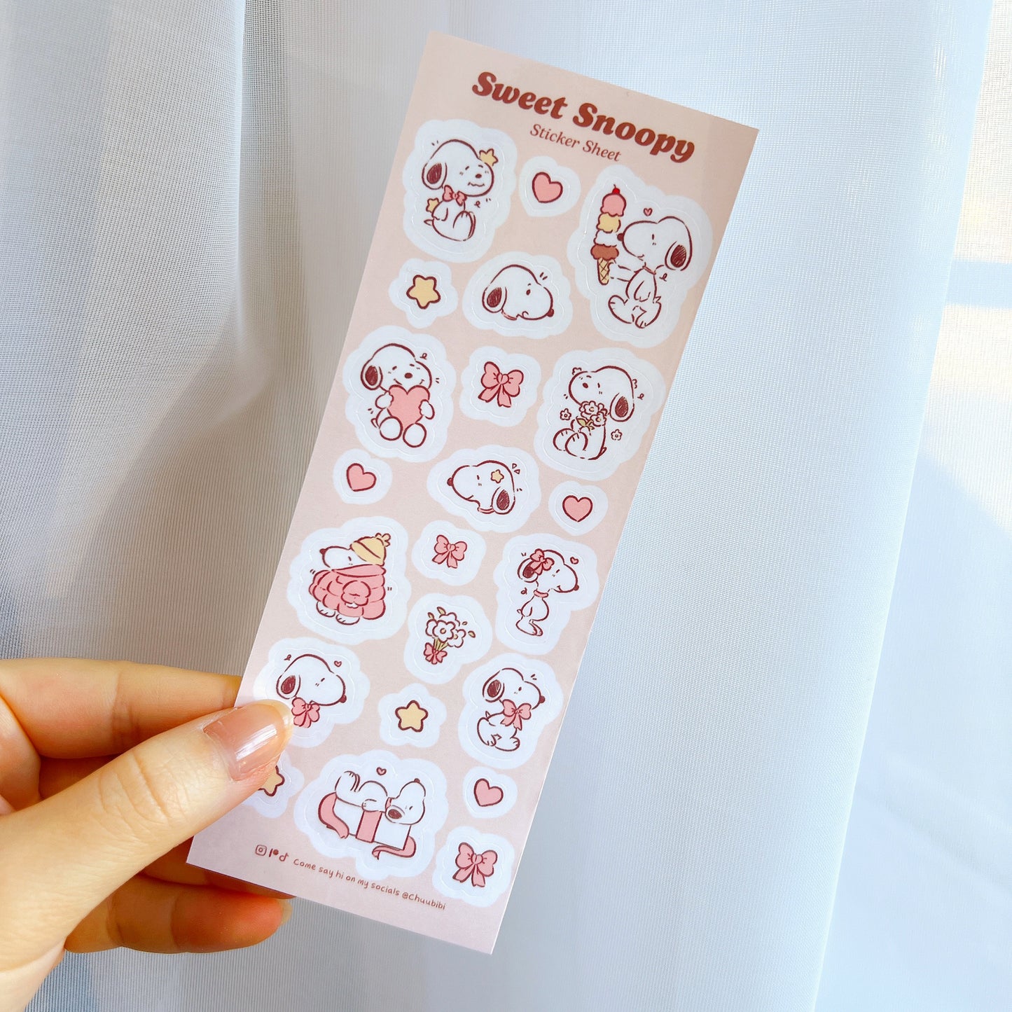 Sweet Snoopy Sticker Sheet