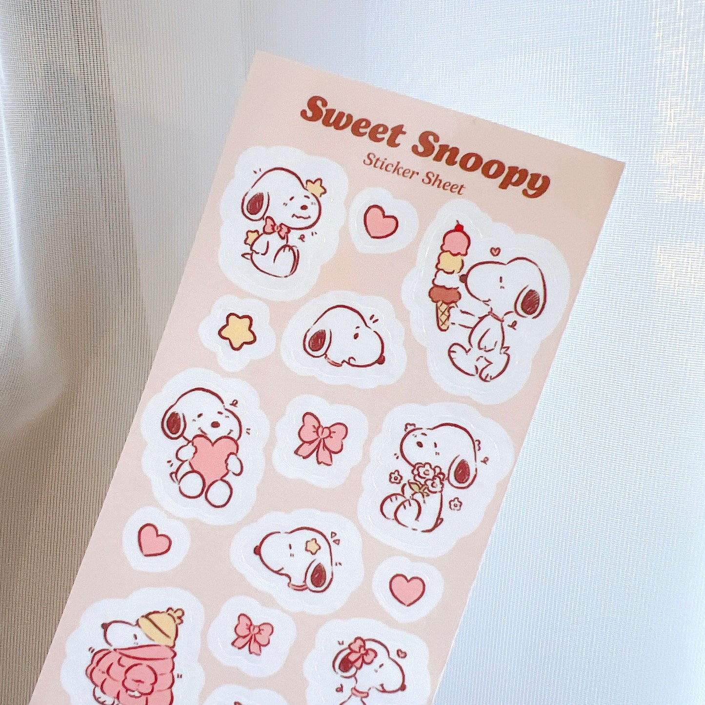 Sweet Snoopy Sticker Sheet