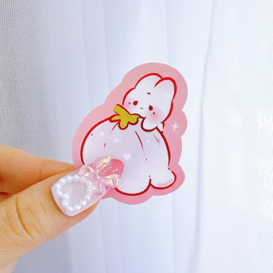 Lily of the Valley Bunny Vinyl Sticker