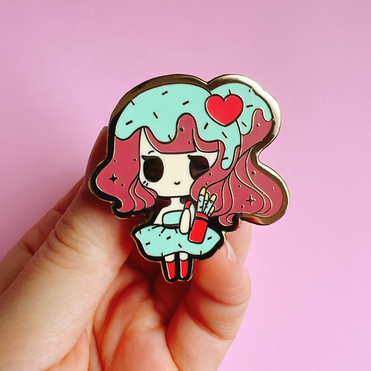 Pocky Girl Enamel Pin